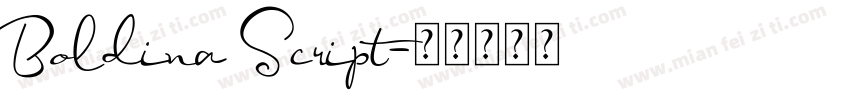 Boldina Script字体转换